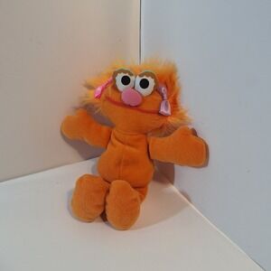 SESAME STREET ZOE Tyco Beans BEAN BAG PLUSH TOY Vintage 1997 90s Vtg  8"